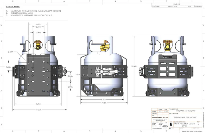 Propane Tank Mount for Bumpers, Cars, RVs - Image 11