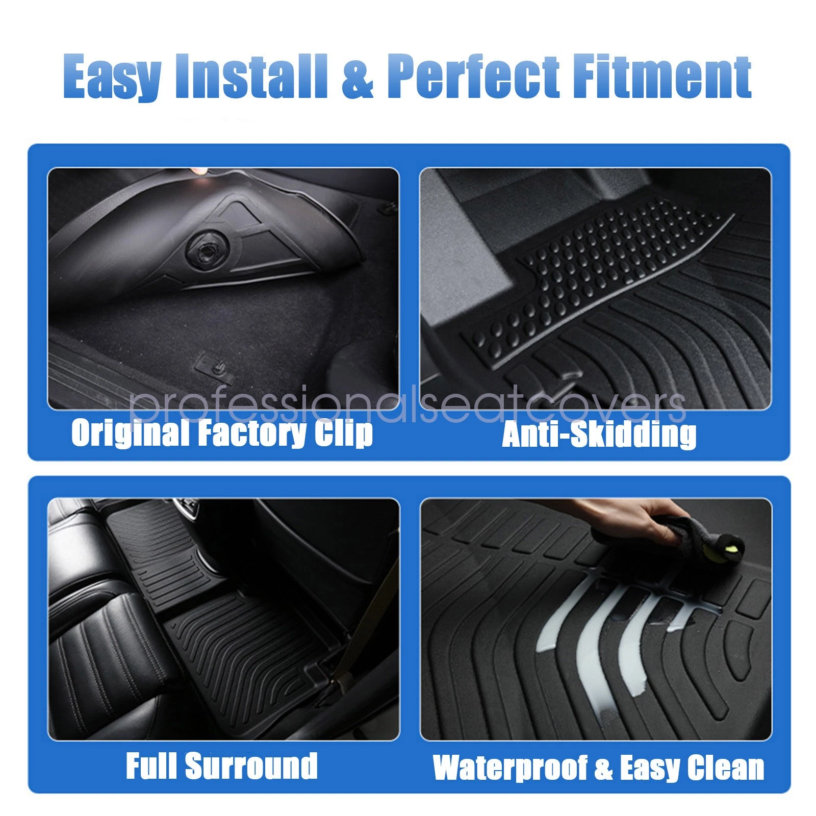 TPE Floor Mats Liners / Trunk Cargo Liner Set For 2003-2009 Toyota 4Runner New - Image 5